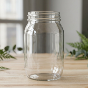 Wholesale 1000ml tall heavy clear glass florist vase wide mouth design