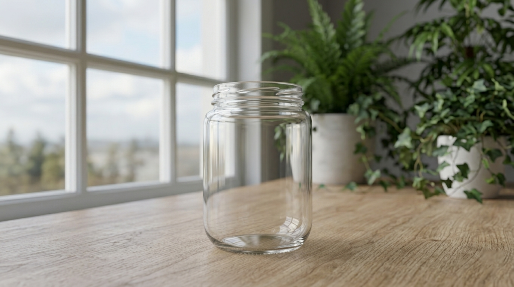 Wholesale 730ml heavy clear glass florist vase wide mouth design