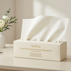 Wholesale pop-up waterproof wood-cotton floral wrapping paper