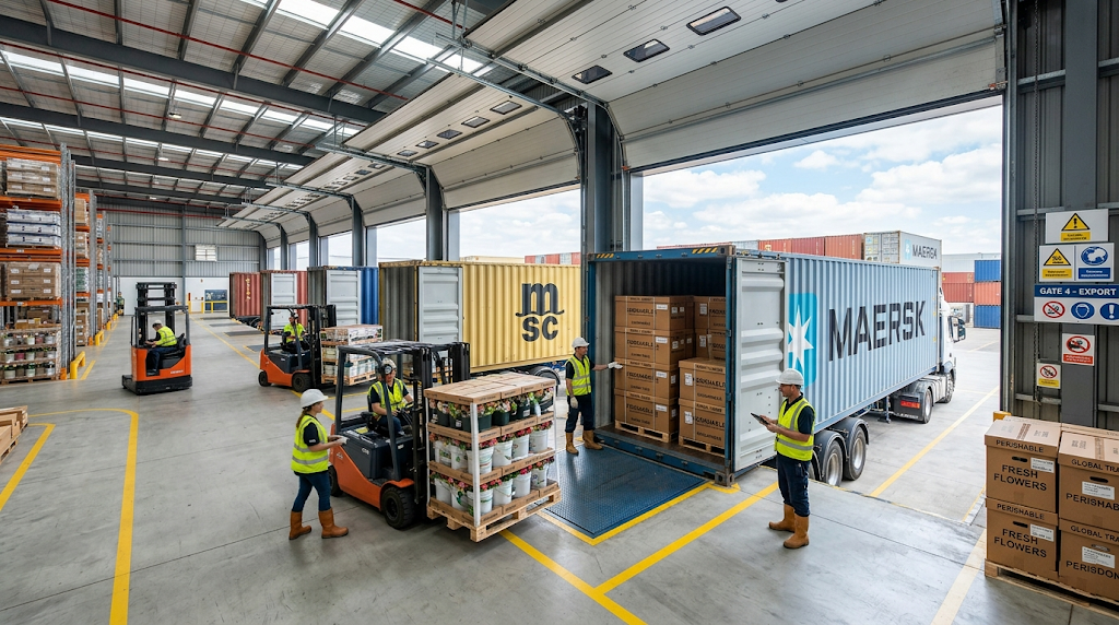 Professional mixed loading and consolidation service for wholesale floral supplies in China warehouse